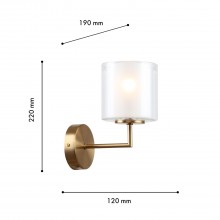 4086-1W, настенный светильник, D190xW120xH220, 1xE14x40W, excluded