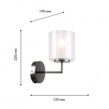 4087-1W, настенный светильник, D190xW120xH220, 1xE14x40W, excluded
