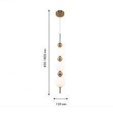 4088-3P, подвес, D120xH850/1800, 3xLEDx6W, 1350LM, 4000K, included