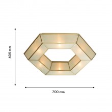 4120-6C, потолочный светильник, L700xW605xH110, 6xE27x60W, excluded