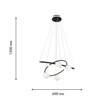 4183-6P, подвесная люстра, D600xH150/1200, 4xG9LEDx10W, excluded + LEDx70W + LEDx20W, 4050LM, 3000-6