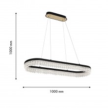 4187-1U, люстра, L1000xW300xH130/1000, LEDx84W, 3780LM, 3000-6000K, included, remote control