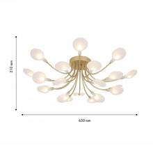 4197-20C, потолочная люстра, D630xH210, 20xG4LEDx3W, 4000LM, 3000K, included