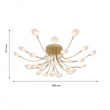 4197-28C, потолочная люстра, D880xH320, 28xG4LEDx3W, 5600LM, 3000K, included