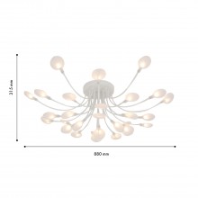 4198-28C, потолочная люстра, D880xH320, 28xG4LEDx3W, 5600LM, 3000K, included