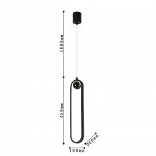 4220-1P, подвес, D60xW100xH450/1450, LEDx20W, 1600LM, 4000K, included