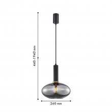 4359-1P, подвес, D260xH440/1940, 1xE27x40W, excluded