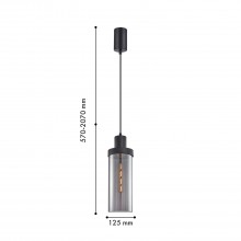 4364-1P, подвес, D125xH570/2070, 1xE27x40W, excluded