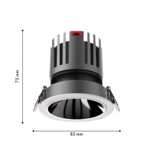 4419-1C, врезной светильник, D85xH75, cutout:D75, LEDx9W, 770LM, 3000K, CRI>90, beam angle:30, inclu