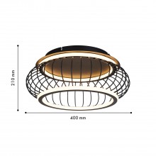 4435-2C, потолочный светильник, D400xH210, LEDx40W, 4300LM, 3000-6000K, included, remote control