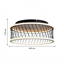 4436-2C, потолочный светильник, D400xH210, LEDx40W, 4300LM, 3000-6000K, included, remote control