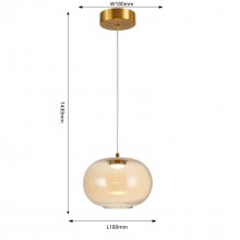 4451-1P, подвес, D180xH280/1430, LEDx4W, 380LM, 4000K, included