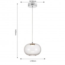 4453-1P, подвес, D180xH280/1430, LEDx4W, 380LM, 4000K, included