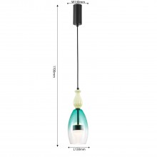 4462-1P, подвес, D130xH600/1700, LEDx9W, 1030LM, 4000K, included