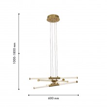 4469-4P, подвесная люстра, D600xH1000/1800, LEDx32W, 4060LM, 4000K, included