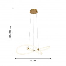 4470-3P, подвесная люстра, D700xH1000/1800, LEDx36W, 4000LM, 3000-6500K, included, remote control