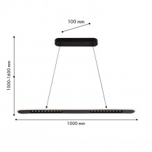 4473-2P, подвесная люстра, L1000xW100xH1000/1600, LEDx82W, 4460LM, 3000-6500K, included, remote cont