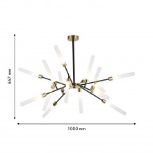 4480-16C, потолочная люстра, D1000xH665, 16xG9x20W, excluded