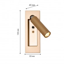 4495-1W, настенный светильник, D65xW55xH155, LEDx3W, 200LM, 4000K, included, switch