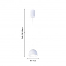 4511-1P, подвес, D80xH140/1800, LEDx8W, 850LM, 4000K, IP20, CRI>90, included