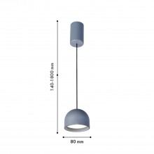 4512-1P, подвес, D80xH140/1800, LEDx8W, 850LM, 4000K, IP20, CRI>90, included