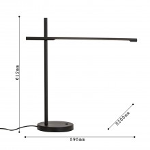 4519-1T, настольный светильник, L595xW200xH610, LEDx10W, 800LM, 4000K, included, switch