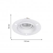 4533-1C, врезной светильник под штукатурку, D125xH36, cutout:D80, 1xGU10x35W, IP20, excluded