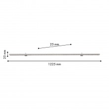 4592-1W, настенный светильник, D25xW1225xH25, LEDx20W, 1700LM, 4000K, included, switch