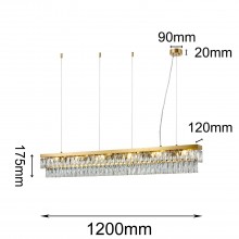 4090-6P, подвесная люстра, L1200xW120xH175/1175, 6xE14x40W