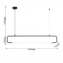 4100-1P, подвесная люстра, L1000xW30xH150/1650, LEDx26W, 2080LM, 4000K