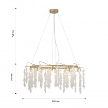 4108-8C, подвесная люстра, L800xW520xH300/1200, 8xG9x40W