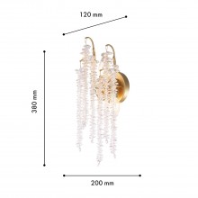 4134-2W, настенный светильник, D120xW200xH380, 2xE14x60W