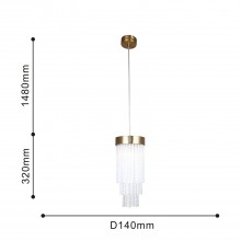 4189-1P, подвес, D140xH400/1800, 1xG9x40W