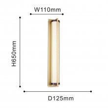 4190-1W, настенный светильник, D125xW110xH650, LEDx19W, 1615LM, 4000K