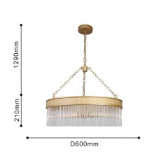 4200-6P, подвесная люстра, D600xH640/1500, 6xE14x40W