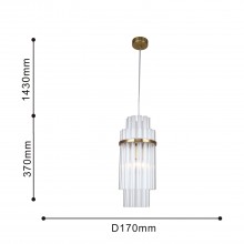 4203-1P, подвес, D170xH500/1800, 1xE14x40W