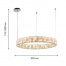 4205-8P, подвесная люстра, D820xH110/1500, 2xLEDx44W, 8800LM, 3000K