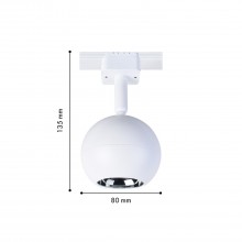 4228-1U, трековый светильник, D80xH135, LEDx8W, 42V, 500LM, 3000-6000K, CRI>90