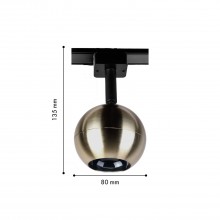 4229-1U, трековый светильник, D80xH135, LEDx8W, 42V, 500LM, 3000-6000K, CRI>90