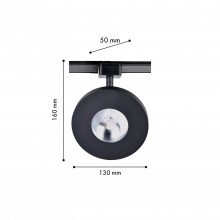 4230-1U, трековый светильник, D130xH160, LEDx8W, 42V, 550LM, 3000-6000K, CRI>90