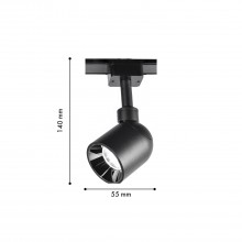 4232-1U, трековый светильник, D55xH140, LEDx8W, 42V, 600LM, 3000-6000K, CRI>90