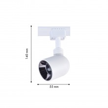 4233-1U, трековый светильник, D55xH140, LEDx8W, 42V, 600LM, 3000-6000K, CRI>90