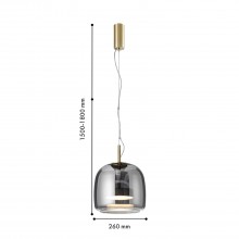 4234-1P, подвес, D260xH460/1800, LEDx12W, 1300LM, 4000K