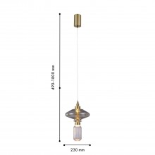 4236-1P, подвес, D230xH490/1800, LEDx12W, 1040LM, 4000K