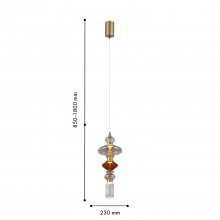 4237-1P, подвес, D230xH850/1800, LEDx12W, 1560LM, 4000K