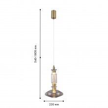 4239-1P, подвес, D230xH540/1800, LEDx12W, 1040LM, 4000K