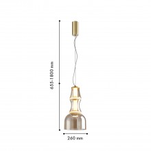 4242-2P, подвес, D260xH655/1800, LEDx12W, 675LM, 4000K