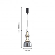 4243-2P, подвес, D260xH655/1800, LEDx12W, 675LM, 4000K