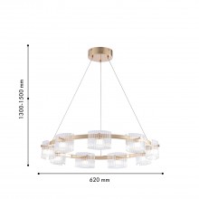 4248-9P, подвесная люстра, D620xH1300/1500, 9xLEDx5.5W, 1080LM, 4000K