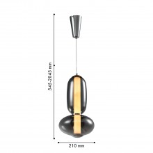 4254-2P, подвес, D210xH545/2045, LEDx12.5W, 1000LM, 4000K